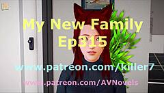 my new family redhead with small tits in erotic game!