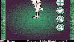 playing deuce strip blackjack game with anime characters