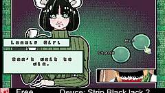 Erotic blackjack game with Deuce strip pixel art