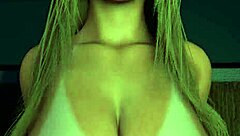 Beautiful woman enjoys solo pleasure with her sex toys