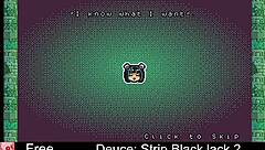 playing deuce strip blackjack game with anime characters