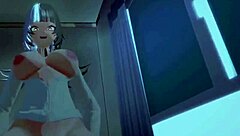 Goth girlfriend rides you hard in cowgirl at night