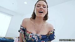 Krissy Lynn's solo performance as the seductive stepmother in a family porn movie