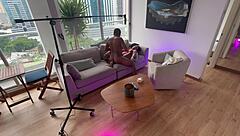 Stepdaughter gets anal sex from stepfather in a solo scene