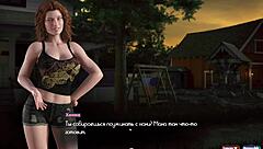 Beautiful women with large chests and big dicks fuck in a video game