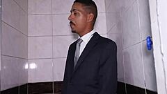 Fucking Bathroom Employee in Gay Porn