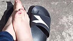 i cherish my feet soaking up the sun before the pedicure appointment