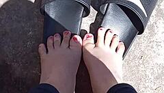 i cherish my feet soaking up the sun before the pedicure appointment