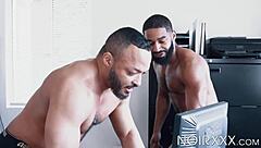 Muscular hunk gets his cock sucked by Dillon Diaz