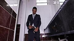 Fucking Bathroom Employee in Gay Porn