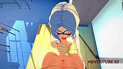 i give takeyama yuu a handjob and blowjob