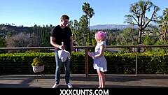 Petite blonde teen gets fucked by her stepbrother