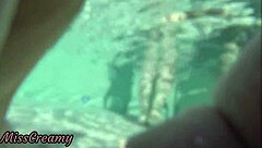 2 flashing my pussy in front of a boy in public swimming pool and helps me masturbate - its very risky with people nearby watching - misscreamy