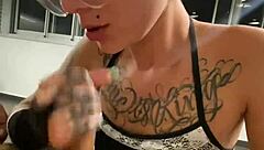 Hot Latina cleaning lady sucks and face fucks hard