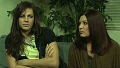 Beautiful old and young lesbian scene with hairy beaver