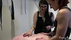 British femdoms dominate and get pounded in anal sex