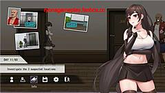 Cute Lady's Erotic Fantasy in Hentai Game