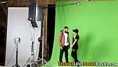 Blonde teen dares huge black cock pounding