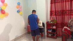 Hot teen gets nailed in a steamy threesome action