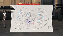 Cute lady's city fantasy adventure in erotic hentai game