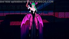 Morrigan Table Dance Full Halloween Special On Sheer Fantasyking3