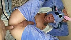 Oliver Strelly gets fucked through pajamas hole by Falcon Al in morning