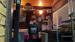 Delivery guy gropes naked tits publicly