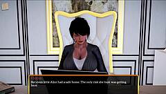 Redhead mom and stepdaughters in hot PC gameplay