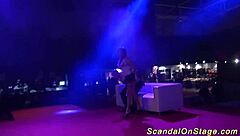 i'm performing a scandalous show on the public stage with flexibility and ripped clothes