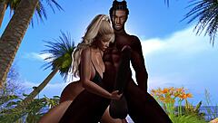 black man fucks asian stepsister on beach