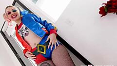 Arielle Aquinas in costume gives POV blowjob on knees