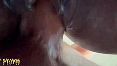 look at this big tits ebony milf getting a huge cumshot after rough doggystyle and dirty talk