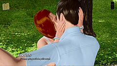 Big-boobed women in animated porn game