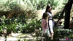 Petite teen gets her muff diving desires fulfilled by MILF
