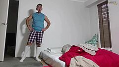 Step gay dad caught sniffing, jerks me off to happy ending