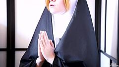 Big boobed nun gets into some sort of trouble with her horny desires