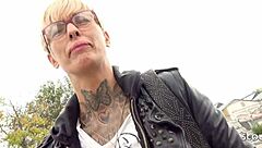 German scout picks up tattooed MILF for rough sex
