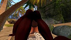 black man fucks asian stepsister on beach