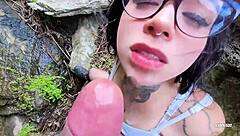 A beautiful encounter of a kitten with a stranger which includes a blowjob and a happy ending