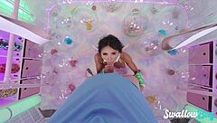 ember snow in reality scene with kinky elements