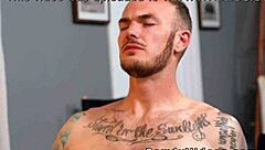 Wow, this tattooed gay guy fucks his colleague's ass bareback!