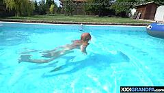 Blonde Teen Fucks Grandpa