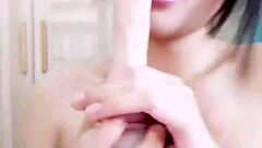 A Chinese Girl Performing On Camera