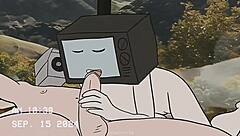 tv woman blows cameraman in animation