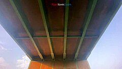 Solo girl masturbates under a bridge in this homemade video