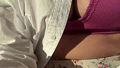 Beautiful Blonde Milf Sugarnadya Flashes Her Small Tits And Pussy In Public