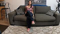 Skinny Slut Gracie May Gags On Cock During Intense Fucking Interview