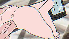 tv woman blows cameraman in animation