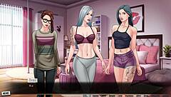 Beautiful women with big nipples in hardcore anime gameplay