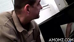 Hey, this slut seduces a busty attorney with spanking and fingering.